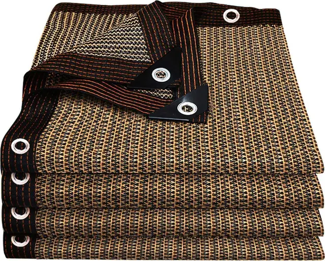 Malla de Sombreo-80%,Malla Ocultacion Jardin Exterior Tela de Sombra con Ojales,Tela Sombra para jardín,pérgola,Plantas de Patio,Invernadero,gallinero(Marrón-3x4m)