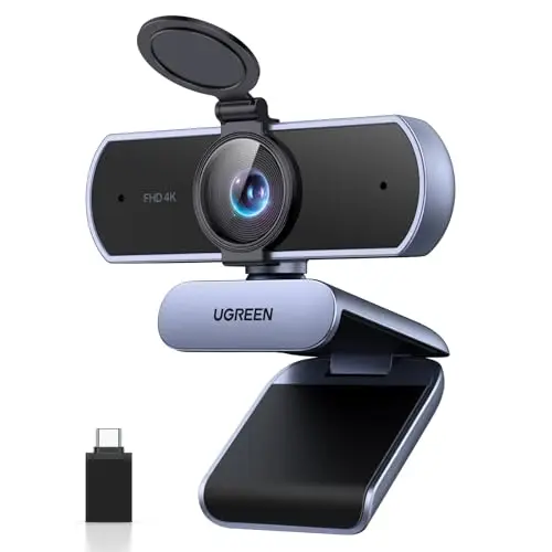 UGREEN FineCam Lite 4K Webcam 30FPS Ultra HD USB Webcam Enfoque Automático Plug and Play para Windows MacOS Linux Streaming Youtube Skype Call Video Zoom Videoconferencia