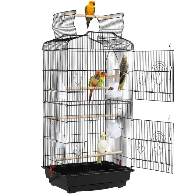 yaheetech jaula metálica pájaros 92 cm