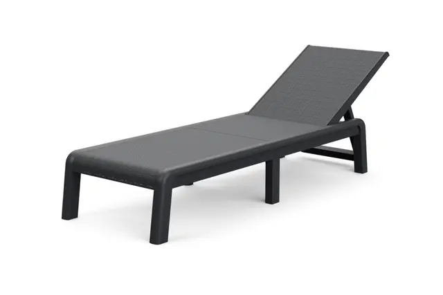 Keter Palma-Tumbona de Jardín Plegable, para Exterior terrazas, Patios, Jardines, 4 Posiciones, Color Grafito