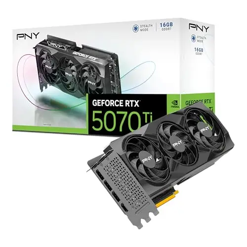 PNY Tarjeta gráfica GEFORCE RTX™ 5070 Ti 16GB Triple Ventilador DLSS4
