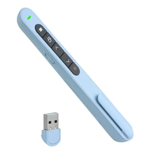 USB Presentador Inalambrico, Pasador de Diapositivas USB para PowerPoint Keynote Google, Mando Inalámbrico para Reuniones Discurso Enseñanza, Puntero para Presentaciones para Macbook Air Pro