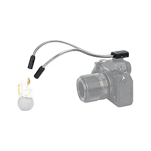 JJC Macro Arm Light, 5600K Makro-LED-Lampe Flexible para Nikon Canon Sony DSLR Kamera, 5 Niveles Einstellbare Beleuchtung Montaje de Zapata Flash Passt Shooting Insekten/Pflanzen/Schmuck und Mehr