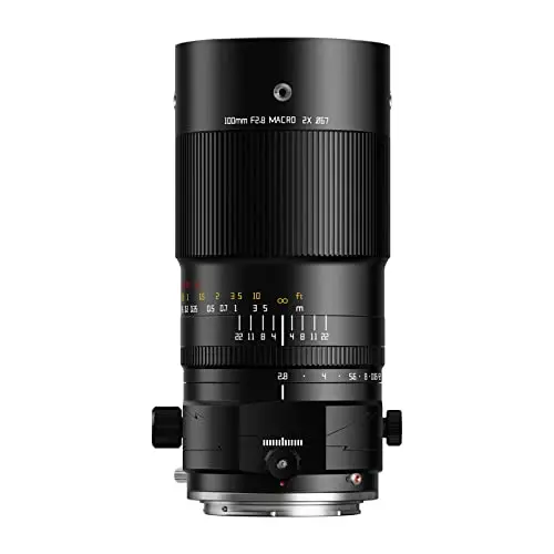 TTArtisan 100mm F2.8 Camera Objetivo Full Format Macro 2X Objetivo Tilt Shift Objetivo para Insectos Joyería Miniatura Retrato Bodegón Compatible con Fuji X Mount