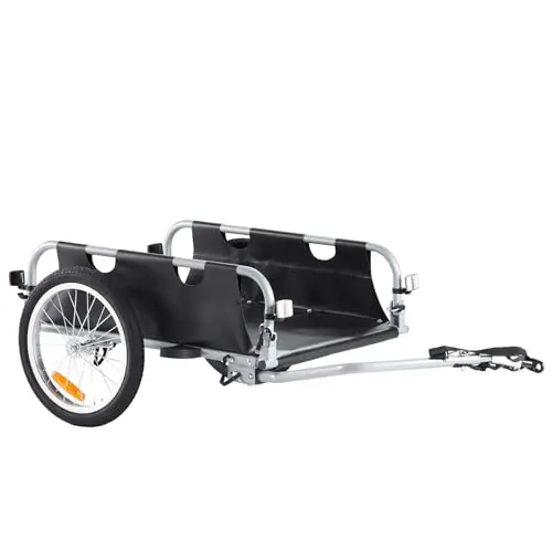 VEVOR Remolque de carga para bicicleta, capacidad de carga de 88/100/160 libras, carrito de bicicleta resistente, almacenamiento compacto plegable con enganche universal
