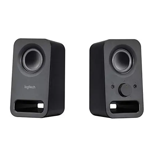 Logitech Z150 Sistema de Altavoces Compacto, Entrada Audio 3.5 mm, Controles Intregados, Toma Auriculares, Enchufe EU, Ordenador/Smartphone/Tablet/Reproductor de Música, Negro