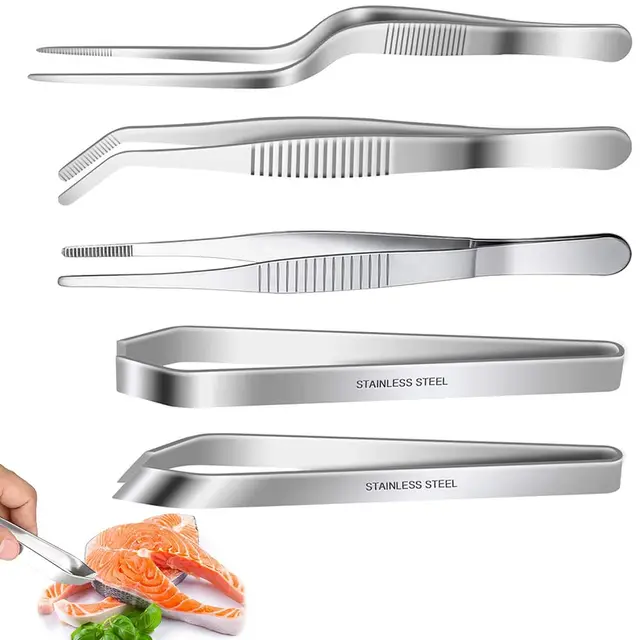 ctcehl juego pinzas cocina acero