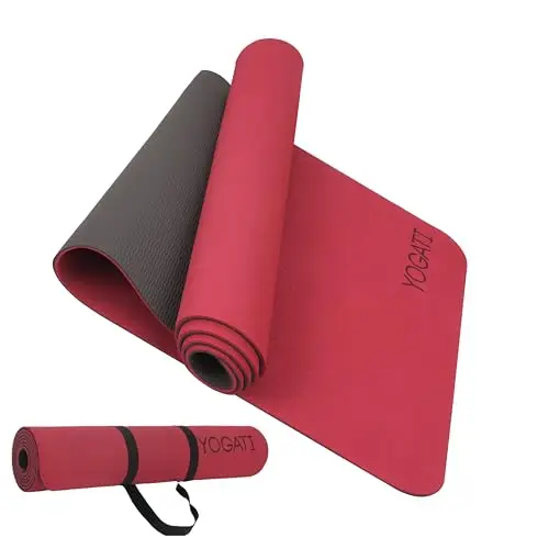 YOGATI® Esterilla Yoga Antideslizante | Colchoneta Gruesa Ideal para Fitness y Pilates | Esterilla Deporte para Ejercicio Diario | TPE Yoga Mat 183x61x0.6 cm