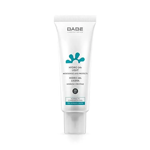 Laboratorios Babé - Crema Facial Hidratante 24 Horas Textura Ligera 50 ml, Hidratación 24 Horas, Protección Solar UVB y UVA, Piel Mixta, Piel Grasa, Calmante, Alivio Inmediato