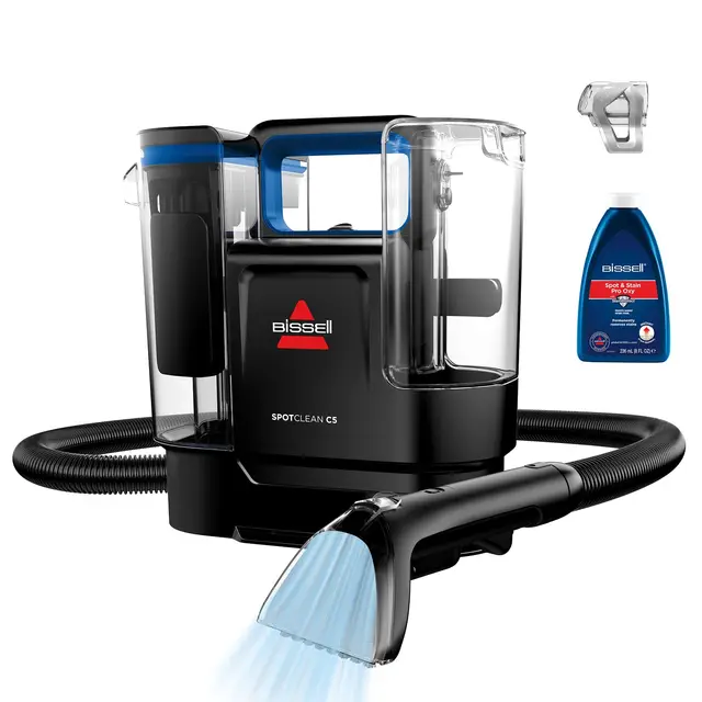 BISSELL SpotClean C5, Aspiradora de Agua Tapicería, Lava Aspiradora Ligera con Sistema Triple Action, Limpiador de Liquidos para Alfombras, Tapicería, Sofá, Auto & Más, Motor Potente de 400W, 3861N