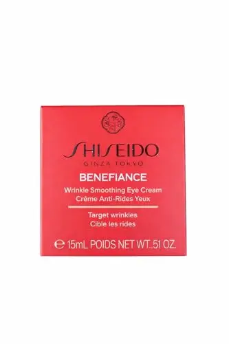 Shiseido Benefiance Wrinkle Smoothing Eye Cream - Crema de ojos antiarrugas, hidratación intensa, 15 ml