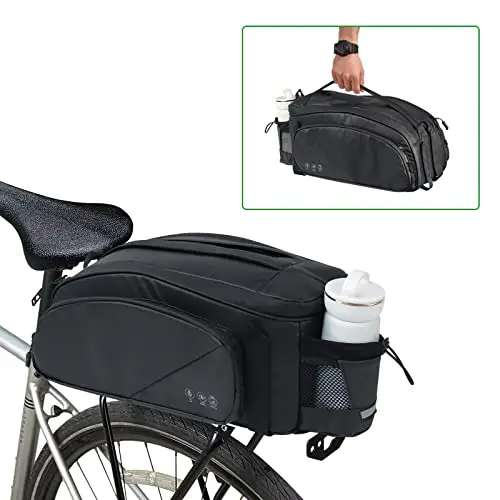 Bolsa Trasera de Bicicleta para Portaequipajes Alforja Impermeable Multifuncional Bolsa de Hombro para Ciclismo al Aire Libre para Ciclismo, Viajes, Camping