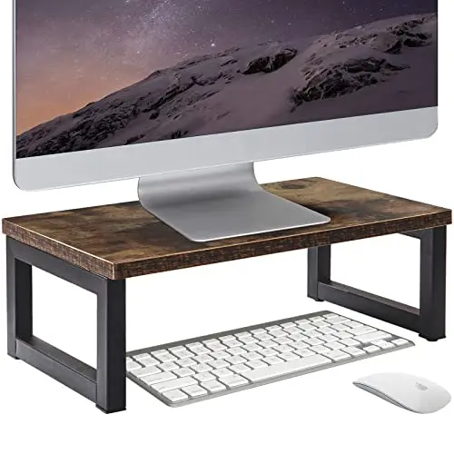 oropy soporte monitor madera rústica 40