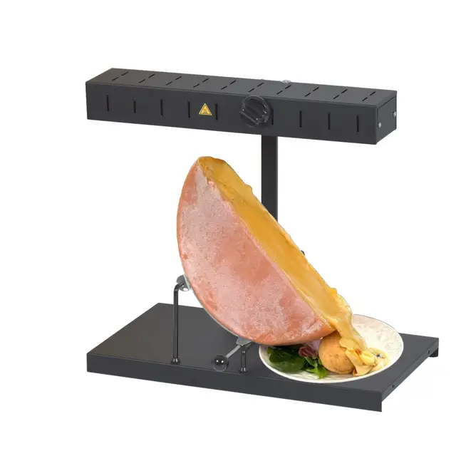 LOUIS TELLIER - Máquina de Raclette Alpage® Signature Basalte - 6 a 8 Pers - Rampas de Calentamiento Ajustables en Altura - Interruptor de Seguridad - 230V - Made in France