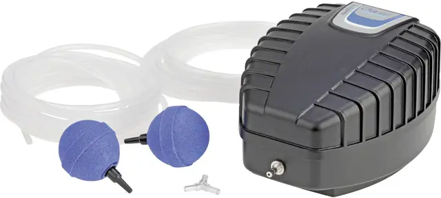 OASE 57063 Aireador de estanque AquaOxy 500 adecuado para estanques de hasta 5 m³ o con gran cantidad de peces, suministro eficaz de oxígeno para el estanque, enriquecimiento de oxígeno, bomba aireadora, cuidado del estanque