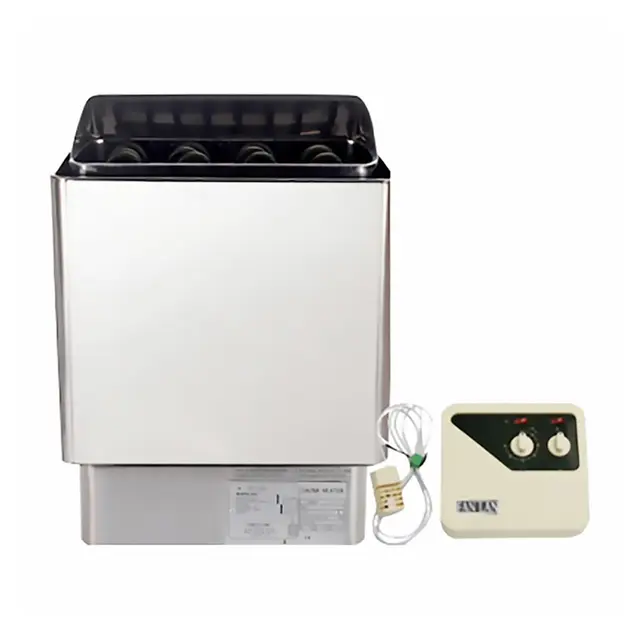 Estufa de Sauna 9KW, generador for ducha, calentador acero inoxidable, horno seco, calefacción doméstica Calefacción de espacios(9kw,Knob remote control)