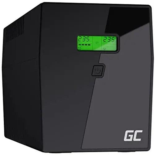 Green Cell® SAI Sistema de alimentación ininterrumpida UPS Potencia 1500VA (900W) 230V Fuente de alimentación Continua Line Interactive senoidal AVR USB/RJ45 4X Schuko IEC LCD 1000-1999VA
