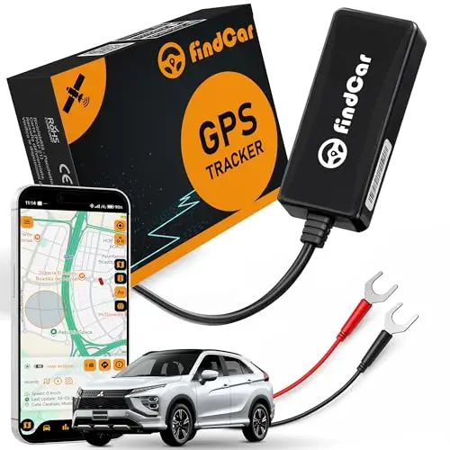Localizador GPS para Coche Moto y Camión con Conexión Directa a la Batería y SIM Integrada, Rastreador con App, Alerta Antirrobo, Geovalla y Exceso Velocidad, Suscripción Flexible