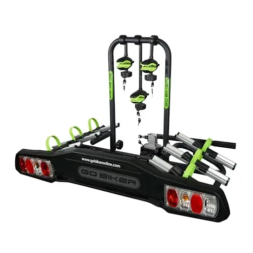 Portabicicletas Ranger - 3 Bicicletas - Bola de Remolque - Soporta 15kg x Carril - Brazos Ajustables - Apto Todo Tipo de Bicicletas - Doble Cierre de Seguridad - Antirrobo