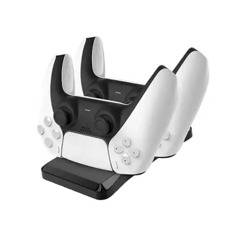 Base de Carga Dual Compatible con PS5 para Mandos DualSense – Estación de Carga USB Tipo C – Soporte Dock para 2 Controladores PlayStation 5 – Negro