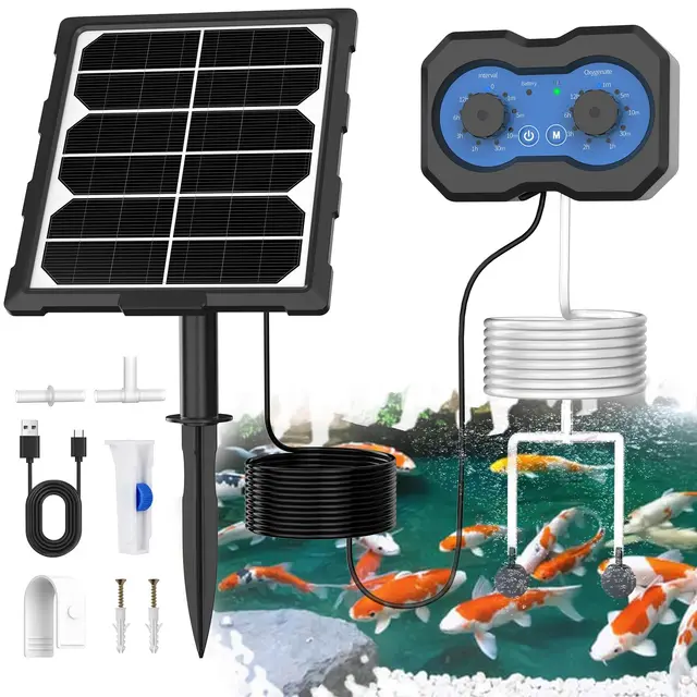 bomba oxígeno solar 3w 2200mah bsv-ap222