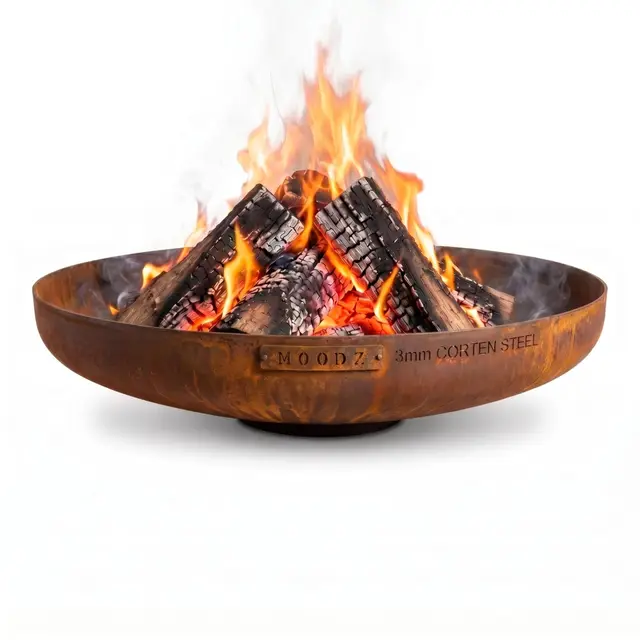 moodz brasero exterior acero corten 80