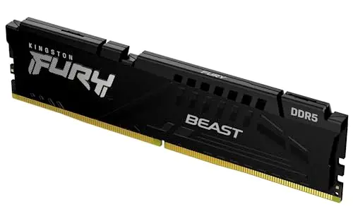 Kingston FURY Beast Negro DDR5 8GB 6000MT/s CL36 DIMM Memoria gamer para Ordenadores de sobremesa Módulo único AMD EXPO e Intel XMP - KF560C36BBE-8
