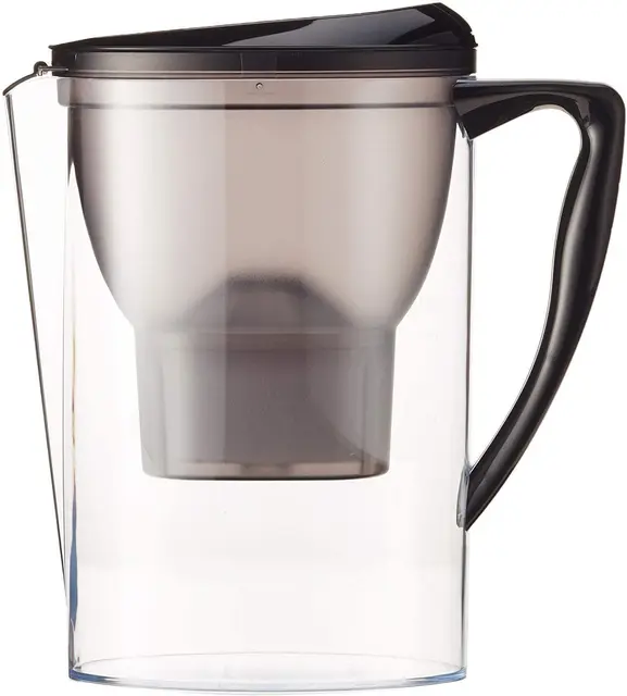 Amazon Basics Jarra de filtrado de agua (2,3 L) - Negro