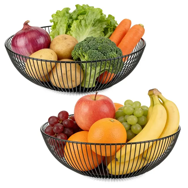 tysm-cc frutero metálico negro grande
