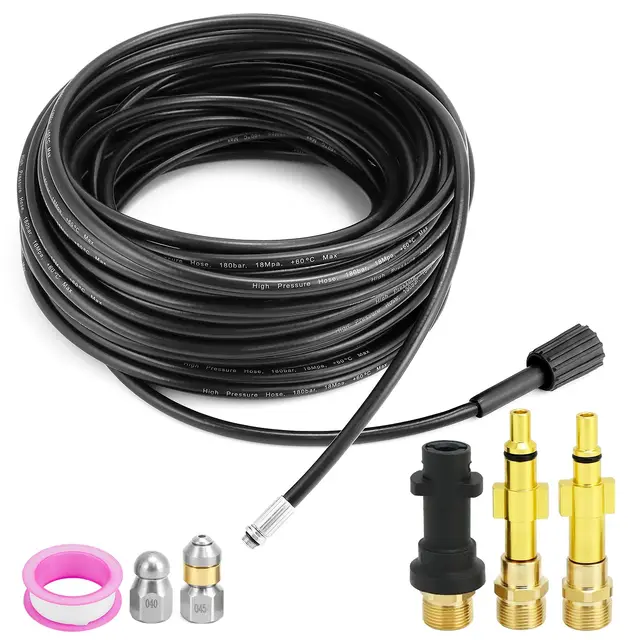 qwork manguera extensión 30m 180bar