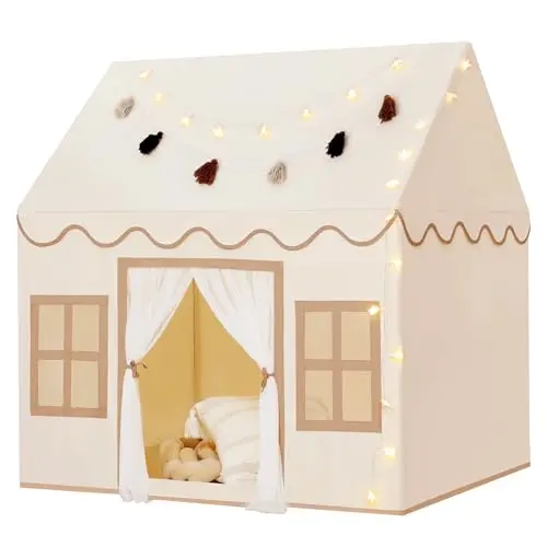 wilwolfer tipi infantil crema con