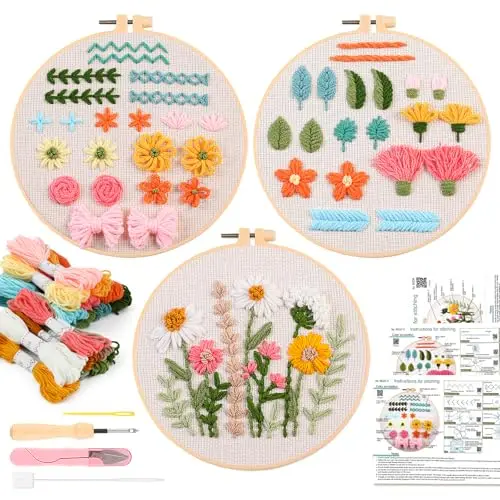 jsrqt kit inicio punch needle 3 piezas