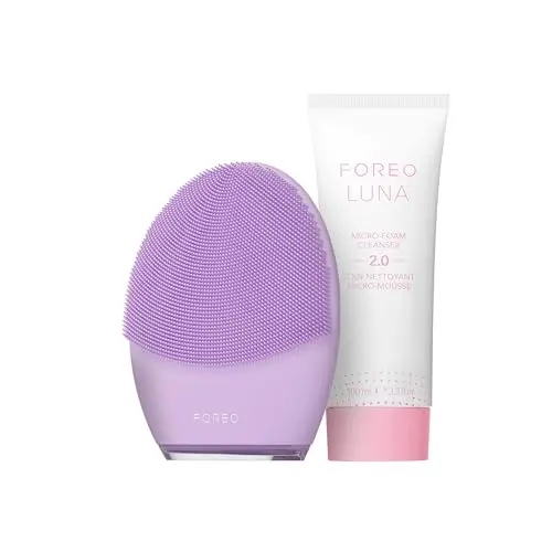 FOREO Set Clean Balance LUNA 4 - Cepillo limpiador facial para piel equilibrada + limpiador LUNA Micro-Foam Cleanser 2.0 100 ml - Masajeador reafirmante