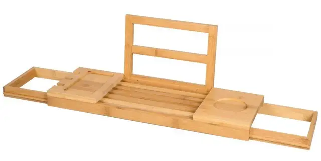 alpina bandeja bañera ajustable bambú