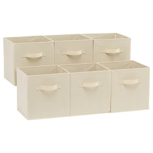 amazon basics cubos tela plegables beis