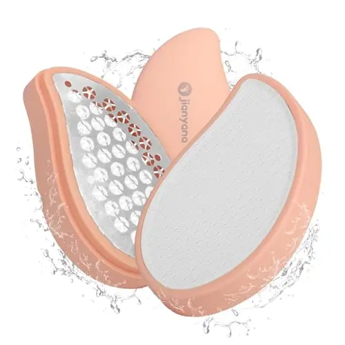 Jianyana Pedicura, 2 In 1 Lima Pies Lima De Pies y Removedor de Callos de Nanovidrio piedra pomez para pies Durezas Profesional Pedicura Manual En Casa (Rosa)