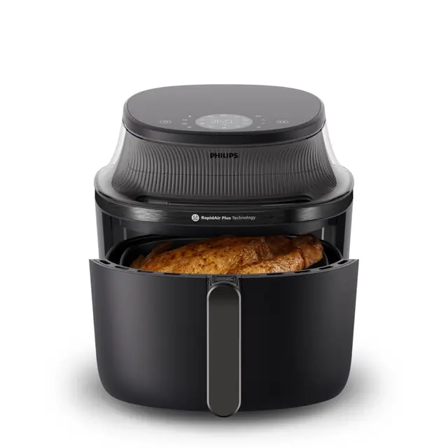 Philips Airfryer Serie 3000 7.2L, Ventana de cocción, 16 en 1 Airfryer, Tecnología RapidAir Plus, Eliminación de grasa, HomeID Recipe App, Fácil de limpiar (NA340/00)