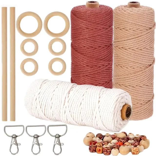 hancheng kit macramé 60m 3mm morandi