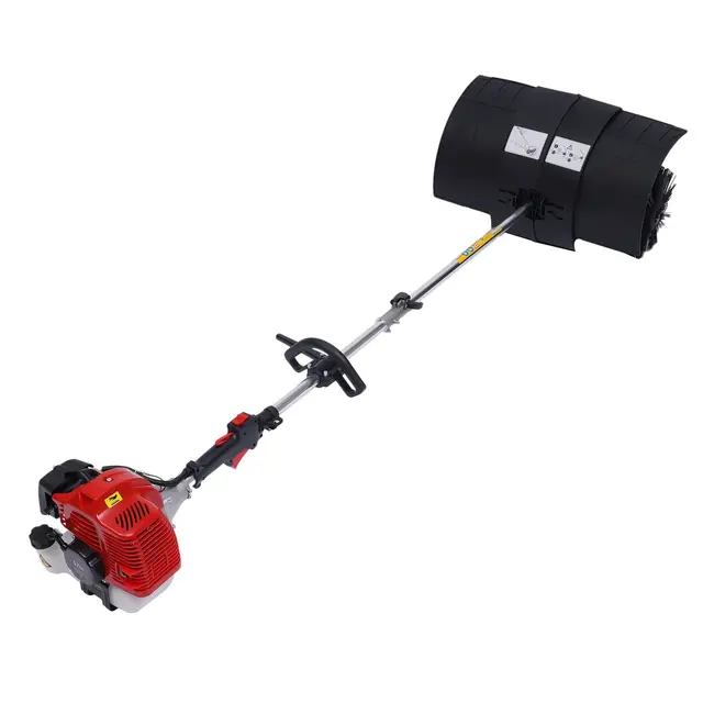 Potente y eficiente, escoba de motor, barredora, barrido eléctrico, motor de gasolina, quitanieves, dispositivo quitanieves con 1000 ml de volumen del depósito de combustible