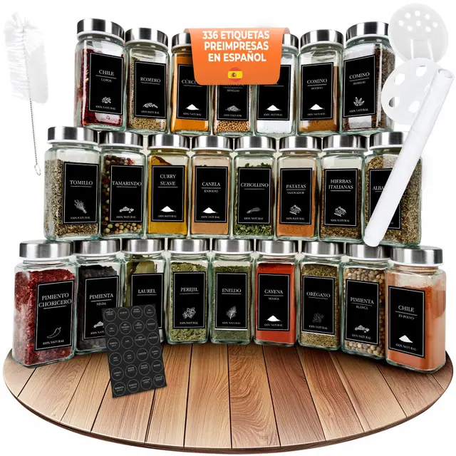 comforder spice jar fr set 24 botes