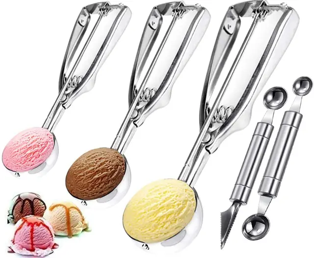 beoiuczzy cucharas de helado set 3