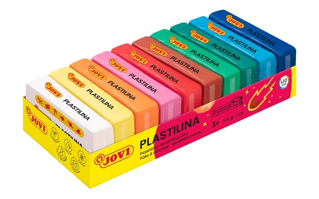 jovi plastilina 10 unidades bandeja