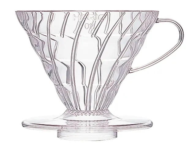 Hario VD02T - Cafetera Dripper V60, de plástico, 4 Tazas, Transparente