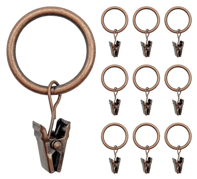 jjyhehot anillas pinzas cortinas bronce