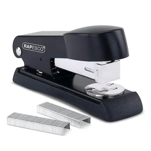 Rapesco A52600B3 Minno Grapadora Metálica, Capacidad de 20 Hojas, Usa Grapas 26 y 24/6 mm, Negro
