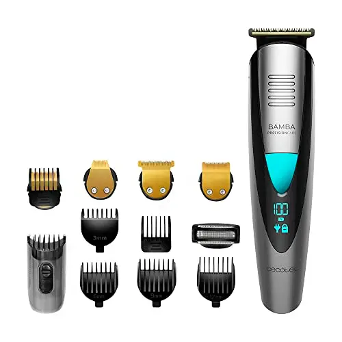 Cecotec Afeitadora Multifunción 5 en 1 Bamba PrecisionCare Pro. Batería de litio, Autonomía 60 mins, Waterproof, Cuchillas de Revestimiento de Titanio, IPX7, Modo con Cable