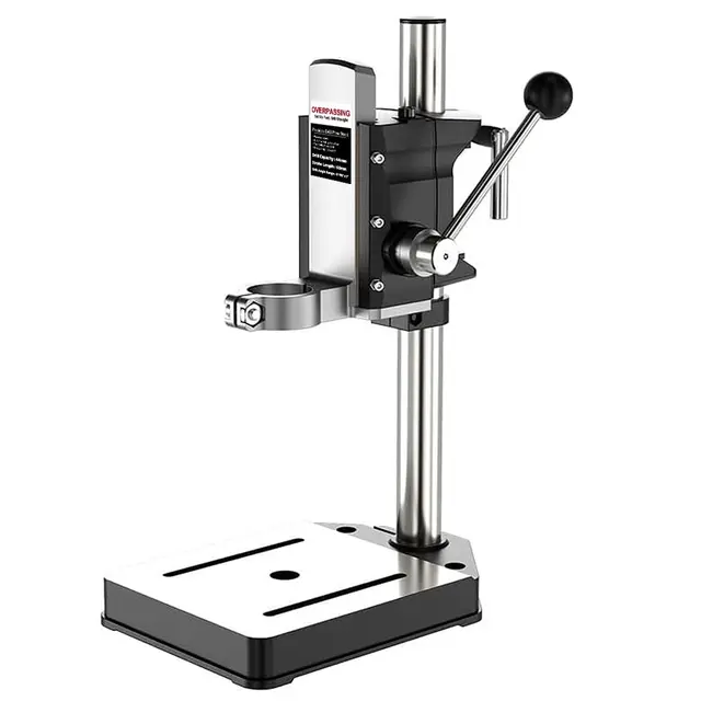 Soporte Para Taladro De Mano, Banco De Trabajo Para Taladro De Sobremesa, Soporte De Punzón Ajustable, Herramienta De Reparación Con Base De Aleación De Aluminio, Perforación, Rectificado Y Corte