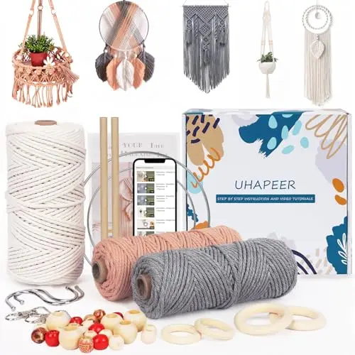 uhapeer kit macramé 41 piezas 328ft