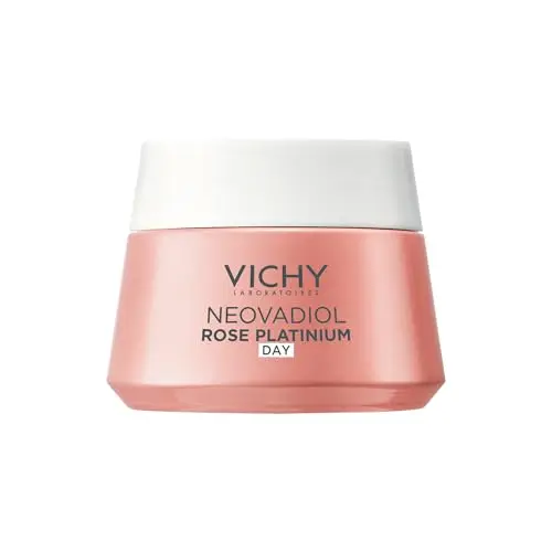 Vichy Crema de Día, Tratamiento Antiedad, Piel Radiante y Luminosa, Refuerza la Barrera Cutánea, Con Extracto de Rosa, Fórmula Hipoalergénica, Neovadiol Rose Platinium, 50 ml