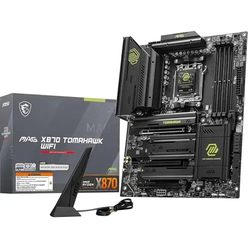 MSI mag X870 Tomahawk WiFi Placa Base, ATX - Soporta procesadores AMD Ryzen 9000/8000 / 7000, AM5-80A SPS VRM, DDR5 Memory Boost 8400+MT/s (OC), PCIe 5.0 x16 & 4.0 x16, M.2 Gen5, Wi-Fi 7, 5G LAN